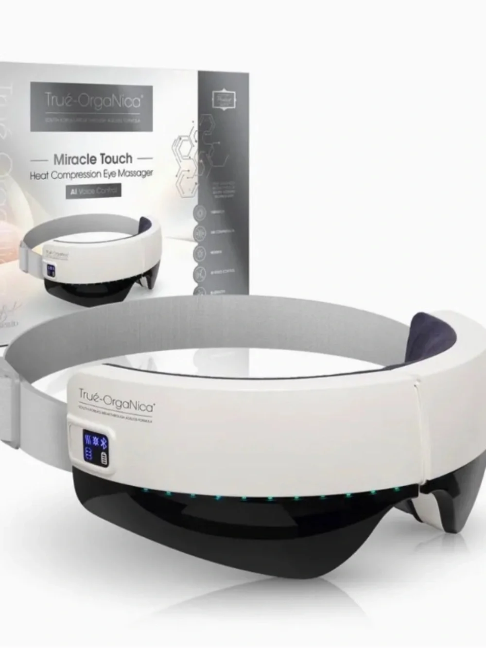 True Organica Miracle Touch Heat Compression Eye Massager with AI Voice Control(